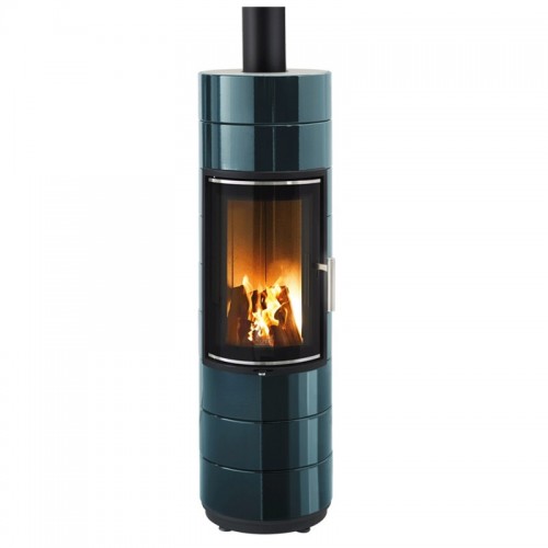 Peppa TEC  litinová  kamna modrý lesklý smalt Krbová kamna