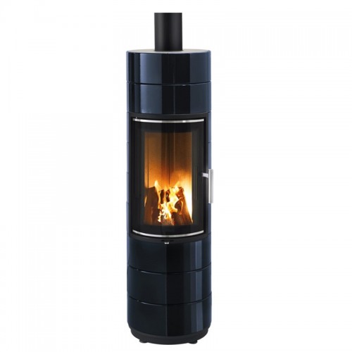 Peppa TEC  litinová  kamna nodro černý lesklý smalt Krbová kamna