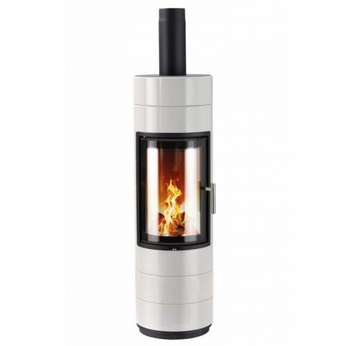 Peppa TEC  litinová kamna bílý lesklý smalt Krbová kamna