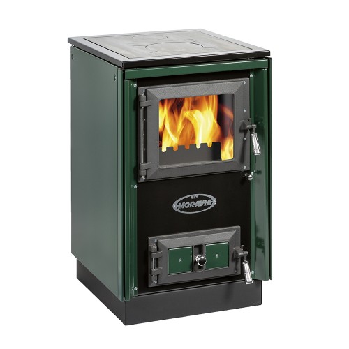 Kamna na pevná paliva Sofie zelená