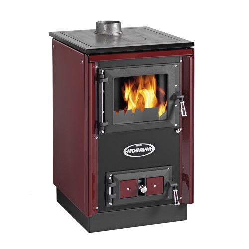 Kamna na pevná paliva Sofie bordó